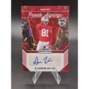 2025 Panini NIL Ohio State Damarion Witten #DW Cracked Ice Auto Miami Redhawks